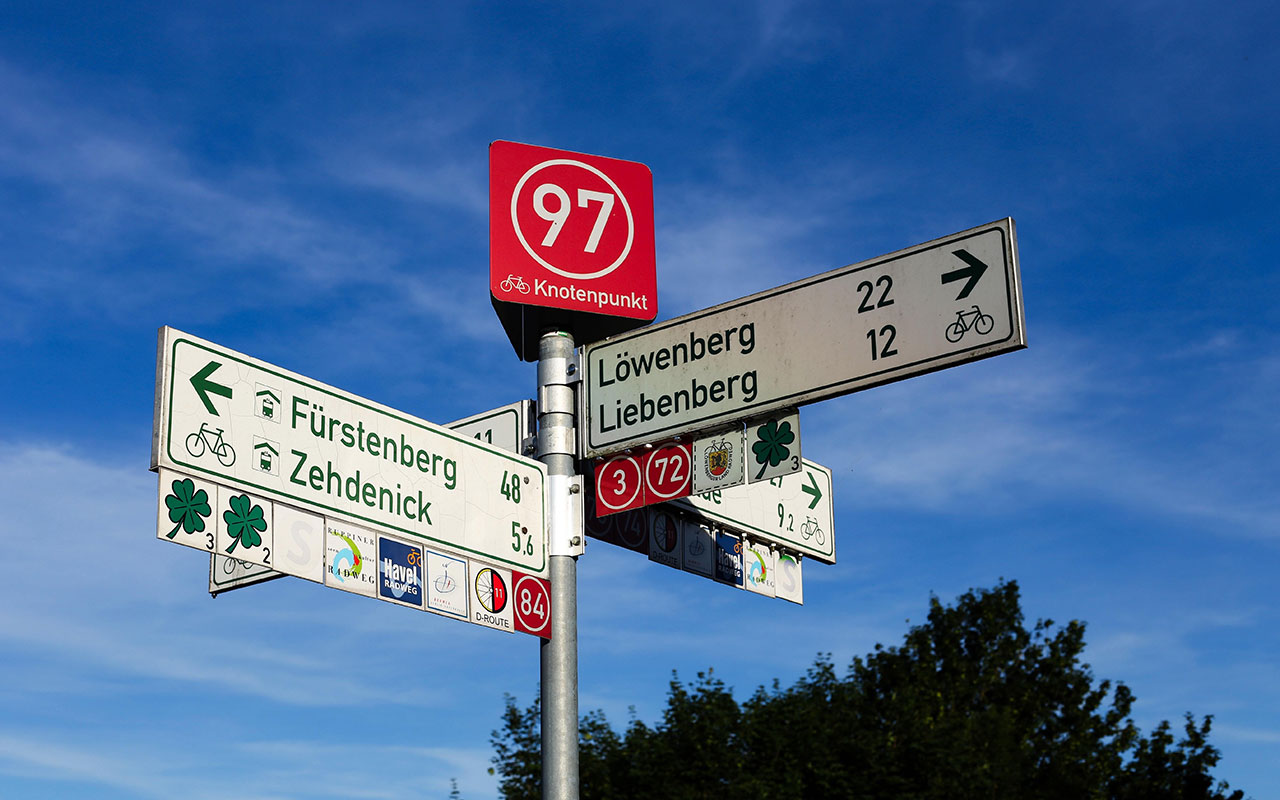 German street signs at an intersection
