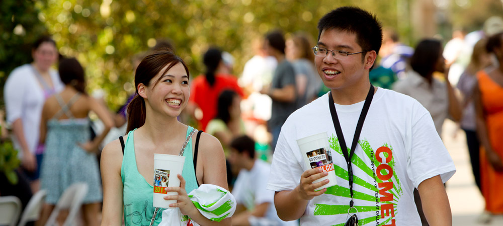 Two students attending a campus event.