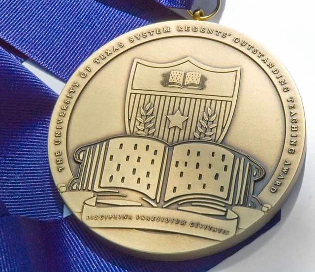UT System Regents’ Outstanding Teaching Award medallion 
