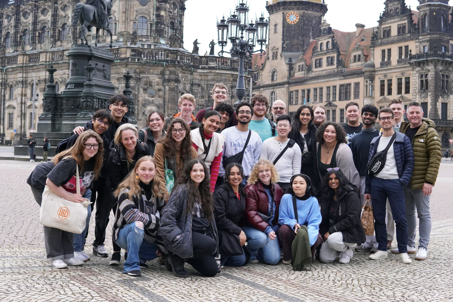 Group picture of the UT Dallas Chamber Singers during their tour of Germany and Poland.